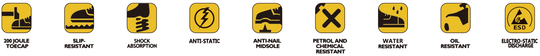 Heavy Duty safety shoes Sapatos de segurança pesados