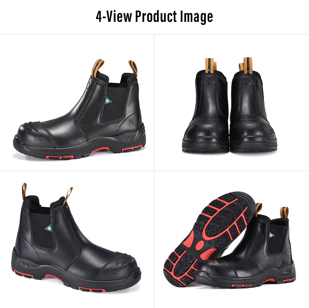 M-8025NBK CSA Composite Toe Safety Boots Multi-View M-8025NBK Botas de trabalho sem metal com biqueira composta certificadas pela CSA Multi-View