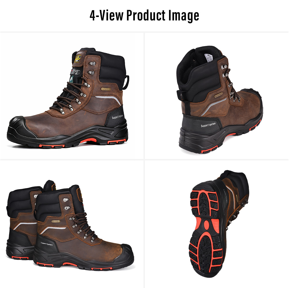 H-9552 CSA Winter Safety Boots Multi-View H-9552 Botas de trabalho de inverno de biqueira composta isolada à prova d'água certificadas pela CSA Multi-View