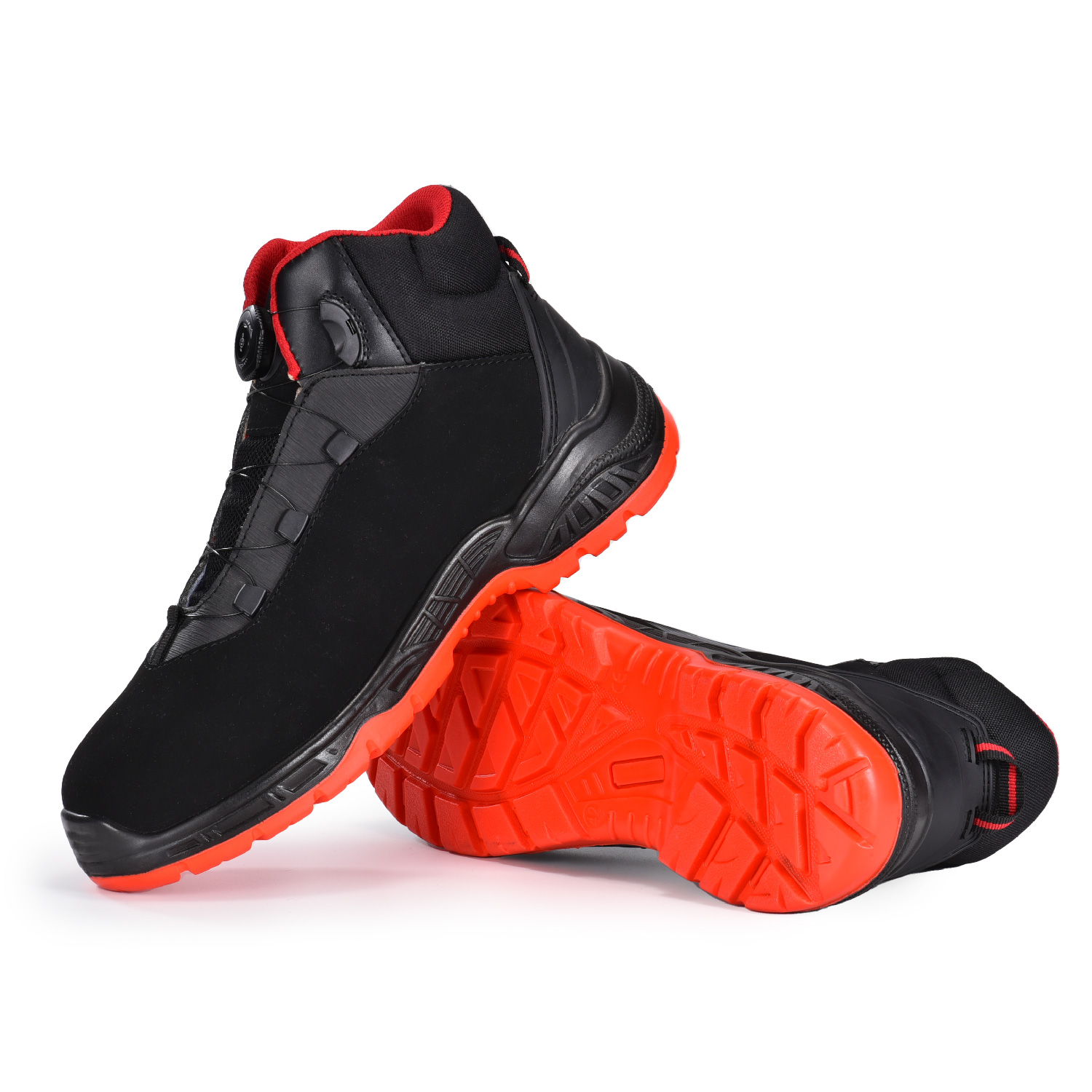 Botas de trabalho de segurança masculinas duráveis ​​e confortáveis ​​para construção, leves, antiderrapantes, antiestáticas