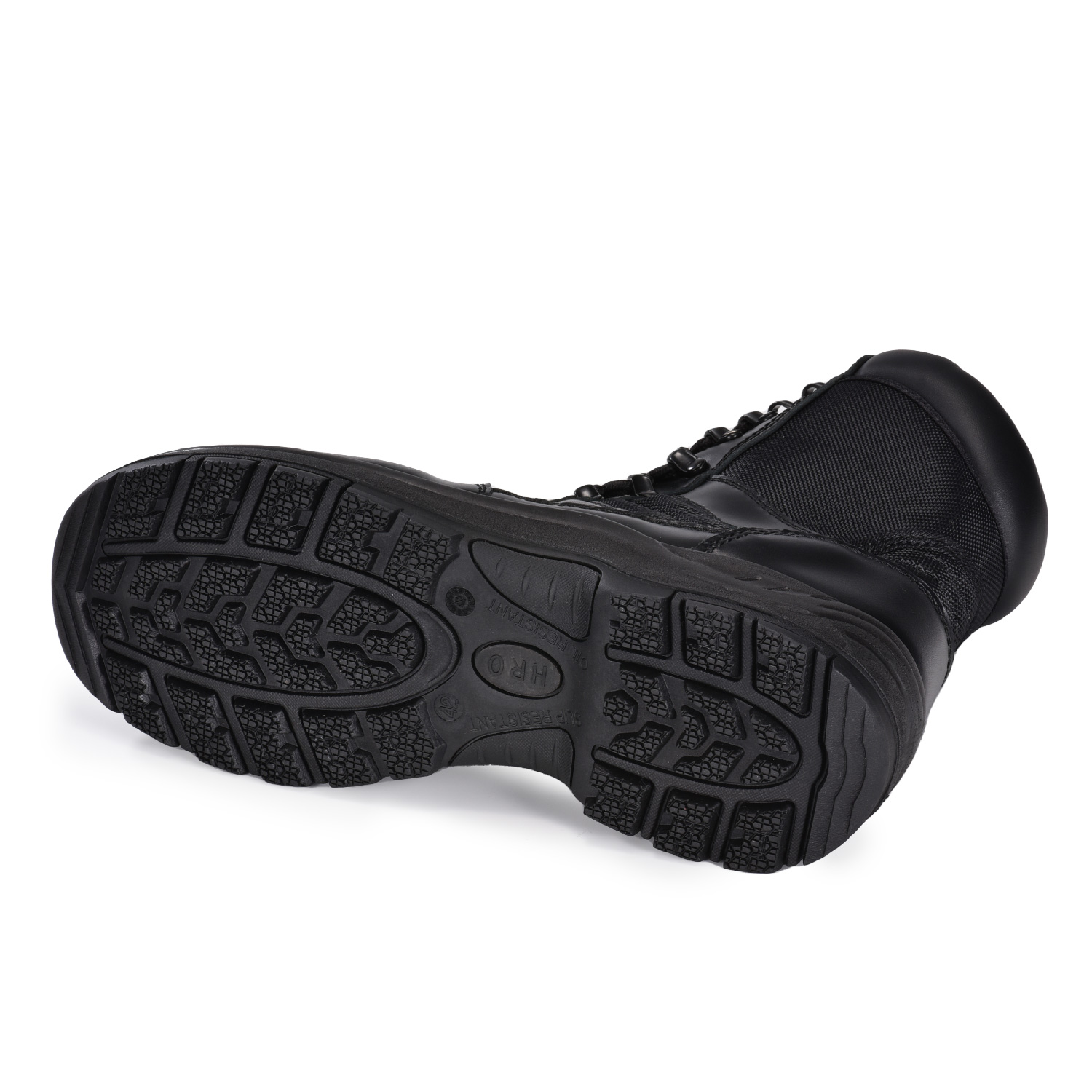 Botas de combate de couro preto de patrulha militar/exército para exterior ou segurança H-9551
