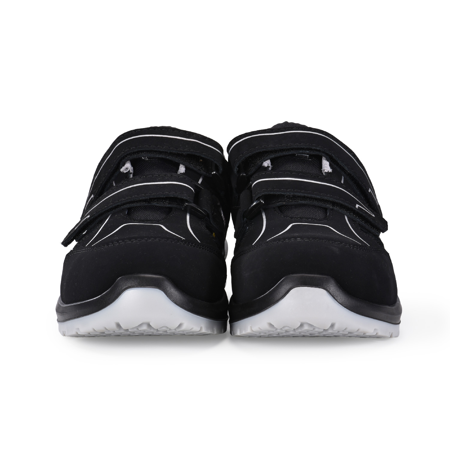 Sapato de trabalho de segurança sandália masculina de couro leve com biqueira composta S1P L-7518B cinza