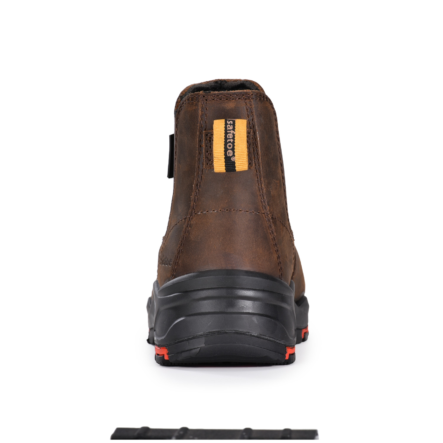 Botas de trabalho masculinas de couro composto de segurança Chelsea Dealer slip on tornozelo M-8025NBO