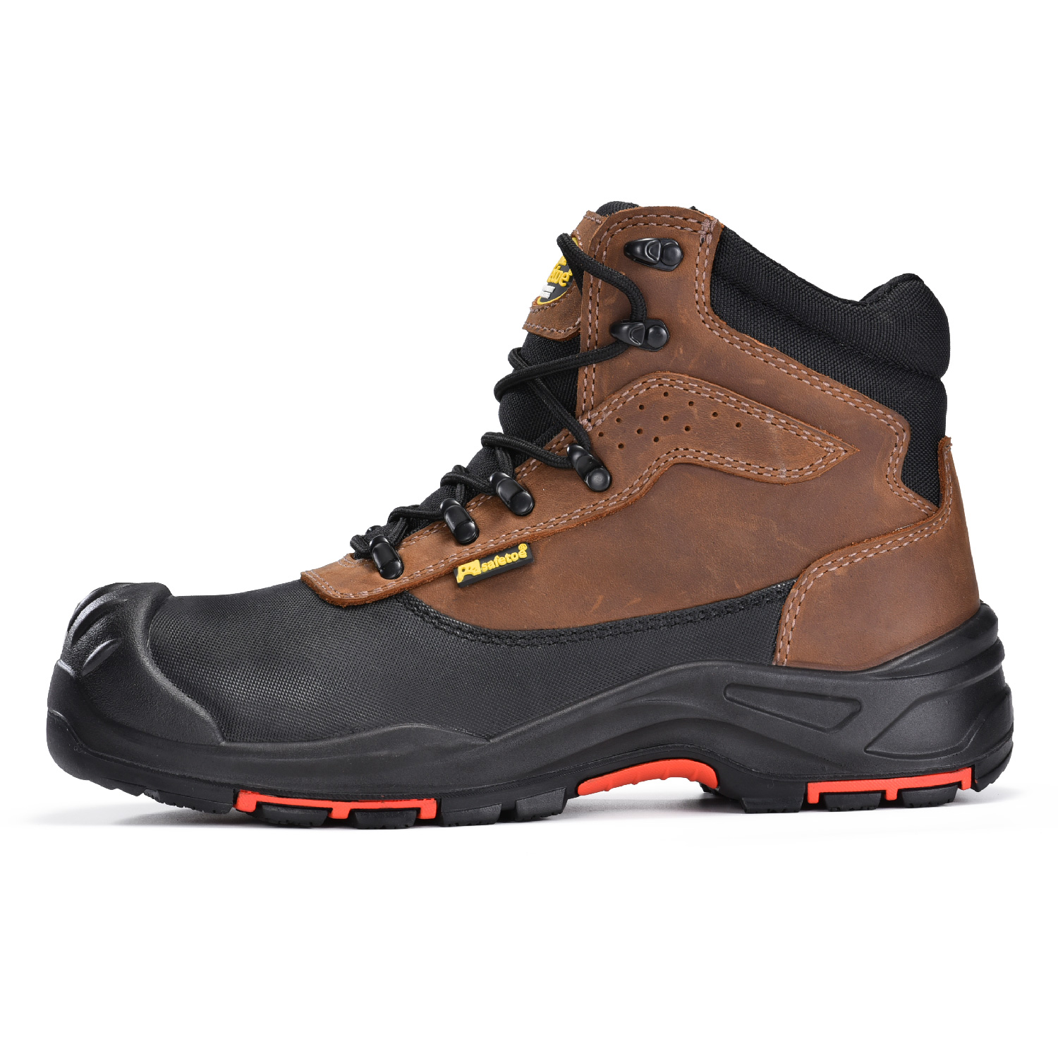 Botas de trabalho mais confortáveis ​​e resistentes ao deslizamento de couro Nubuck com biqueira composta para homens M-8562