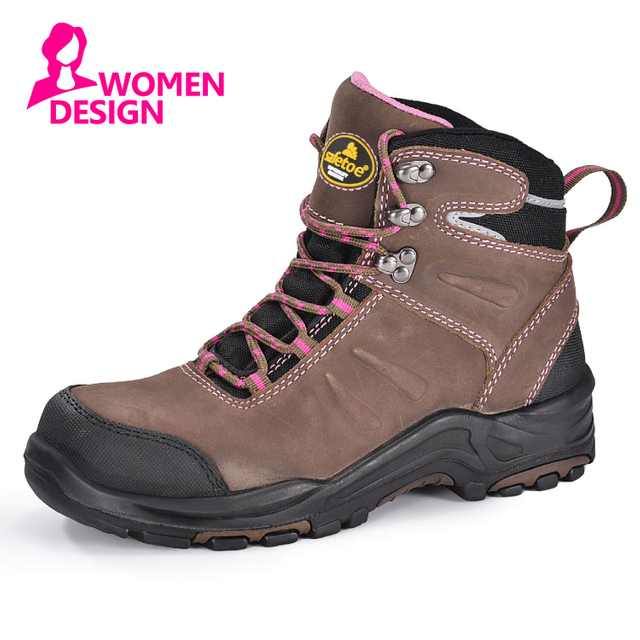 Botas de trabalho femininas impermeáveis ​​e antiderrapantes com biqueira composta M-8553