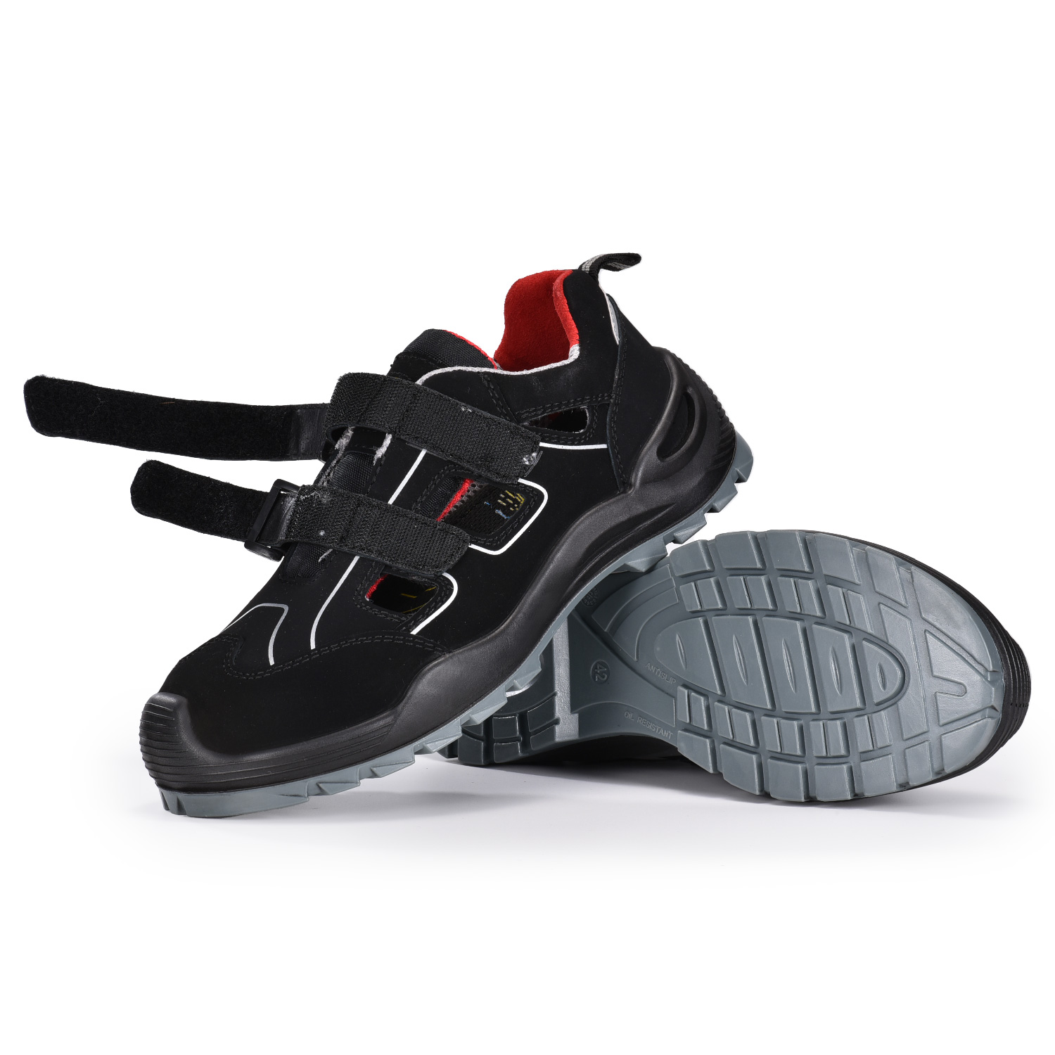 Verão respirável metal livre composto toe segurança tamancos sapatos L-7518