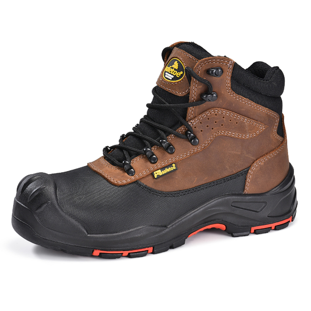 Botas de trabalho mais confortáveis ​​e resistentes ao deslizamento de couro Nubuck com biqueira composta para homens M-8562