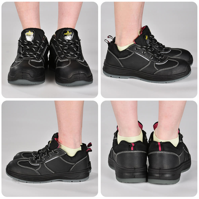 Sapatos e tênis femininos antiderrapantes de segurança no trabalho com biqueira de aço para senhora L-7508W