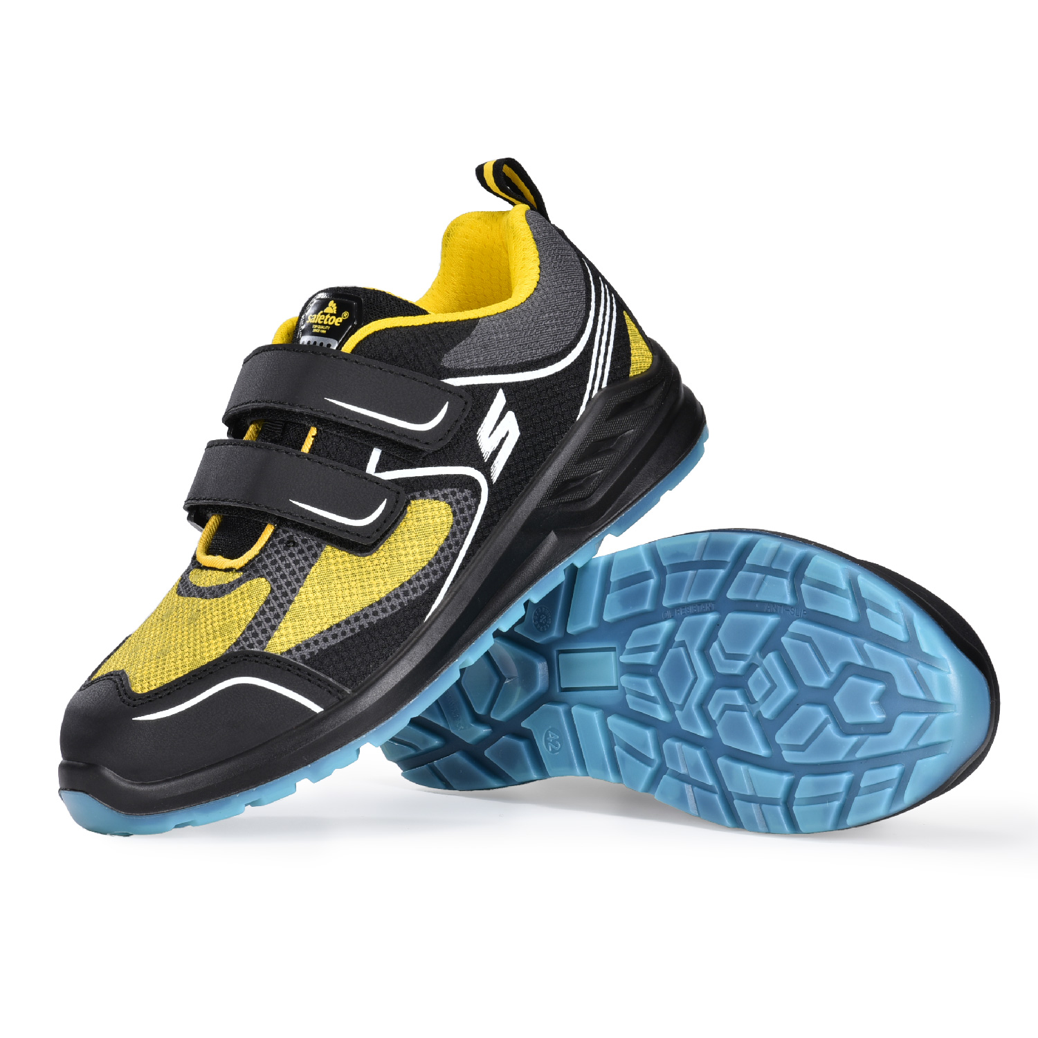 Velcro Design S1P Biqueira de Aço Treinadores de Segurança L-7501 Velcro