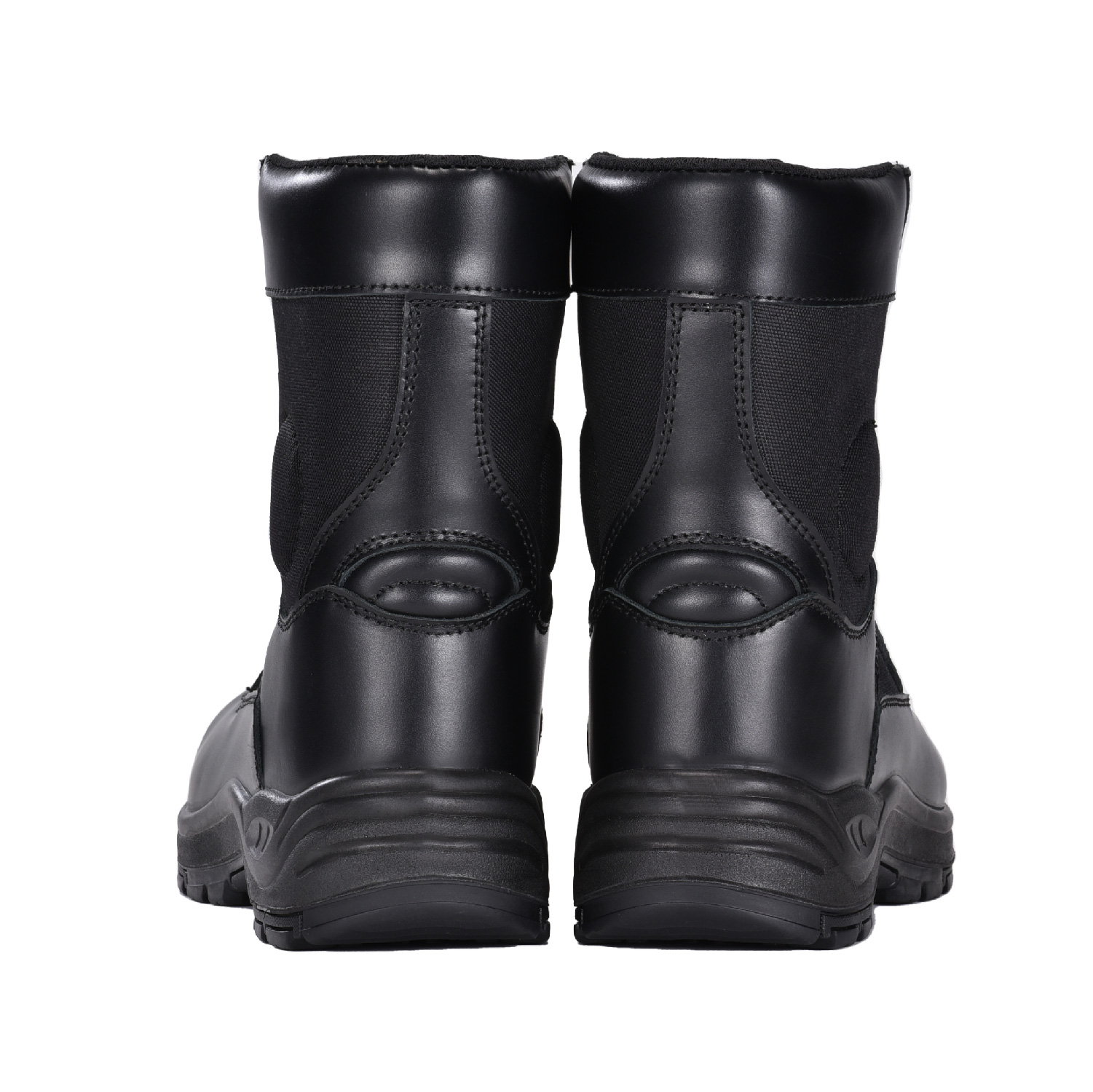 Botas masculinas de combate tático com zíper lateral e cadarço para trabalho, segurança e motocicleta H-9550