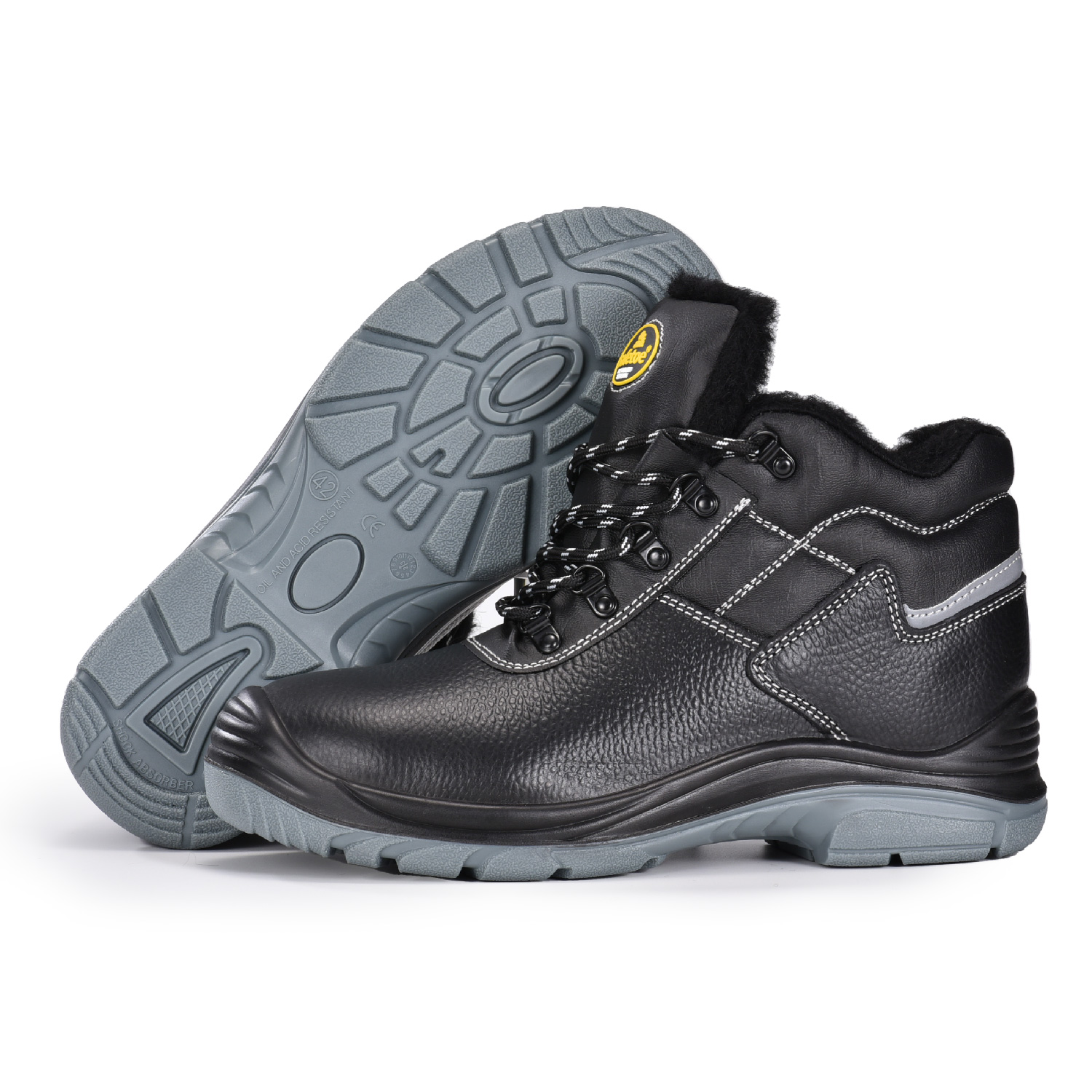 Botas de trabalho isoladas com forro de pele para clima frio para armazém congelador de inverno M-8550 Fur