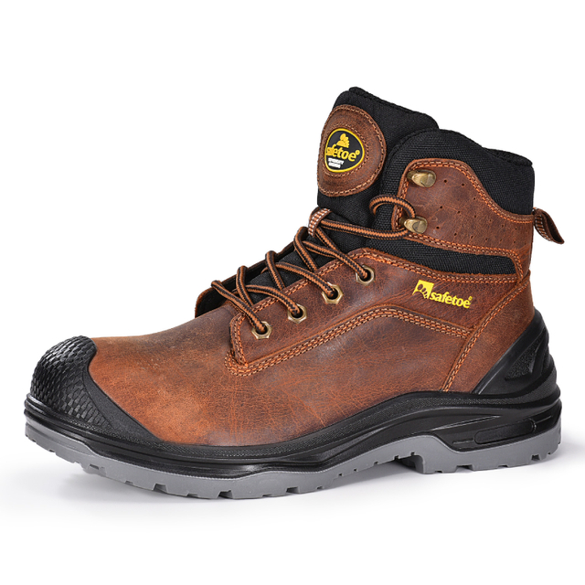 Botas de trabalho mecânico à prova d'água para serviços pesados ​​com biqueira composta para homens M-8556