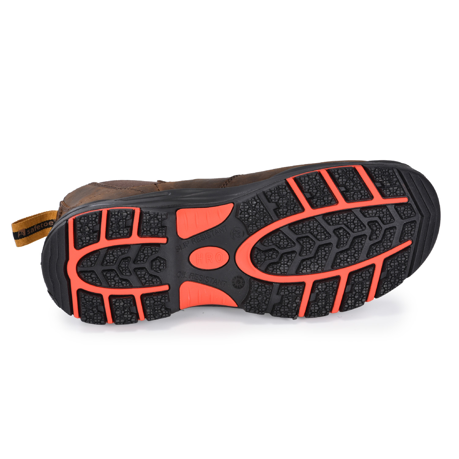 Botas de trabalho masculinas de couro composto de segurança Chelsea Dealer slip on tornozelo M-8025NBO
