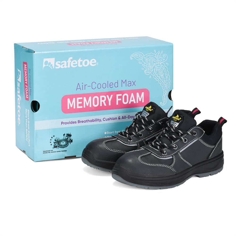 Sapatos e tênis femininos antiderrapantes de segurança no trabalho com biqueira de aço para senhora L-7508W