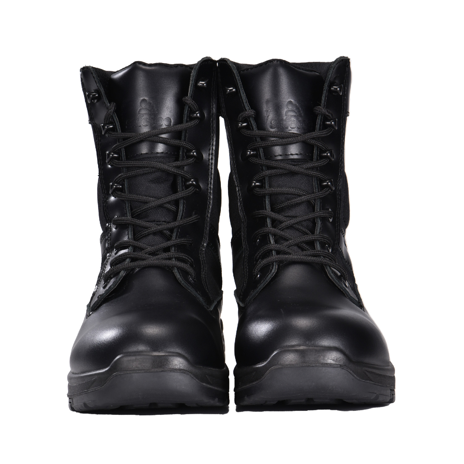 Botas masculinas de combate tático com zíper lateral e cadarço para trabalho, segurança e motocicleta H-9550
