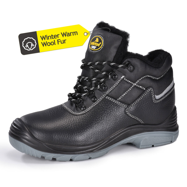 Botas de trabalho isoladas com forro de pele para clima frio para armazém congelador de inverno M-8550 Fur