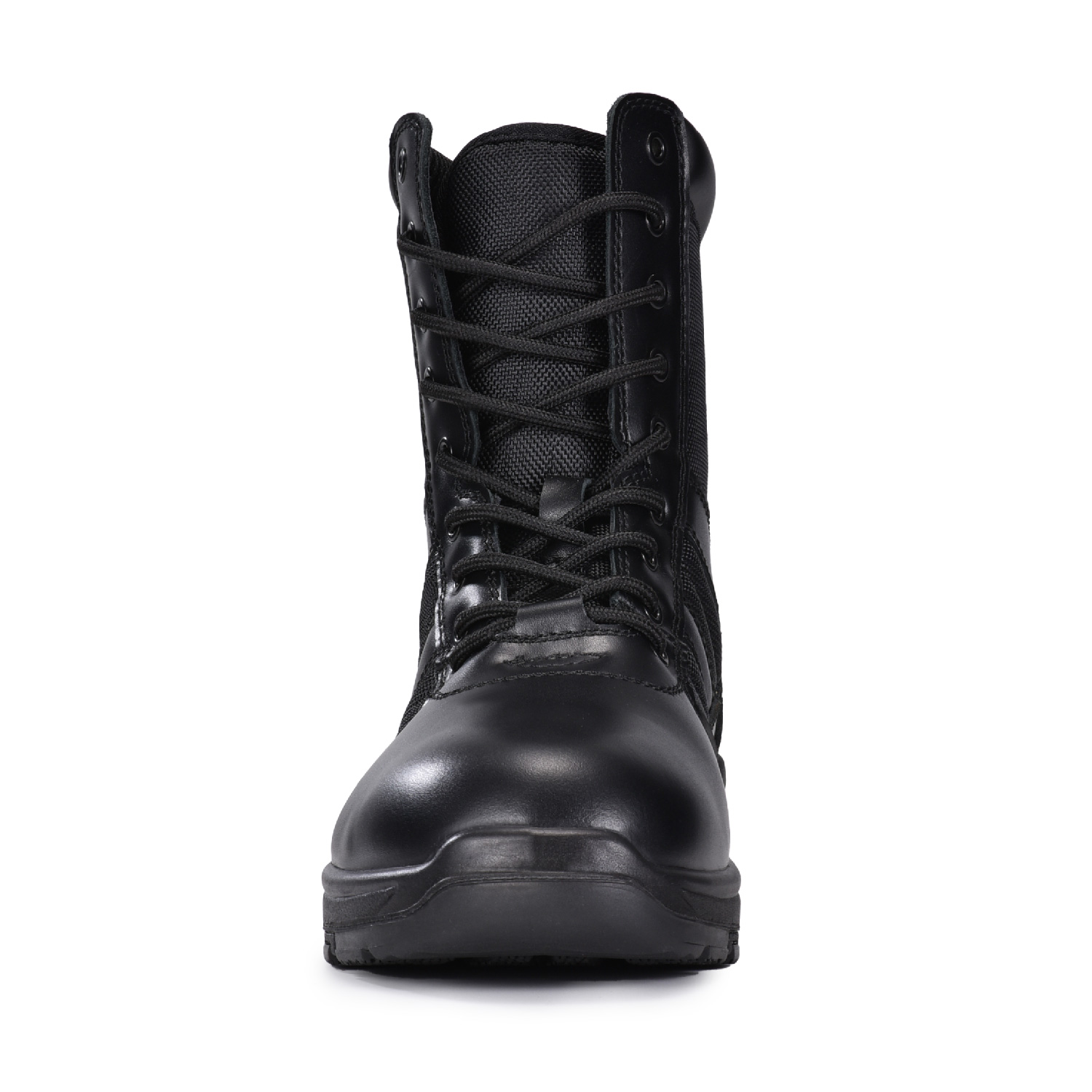 Botas de combate de couro preto de patrulha militar/exército para exterior ou segurança H-9551