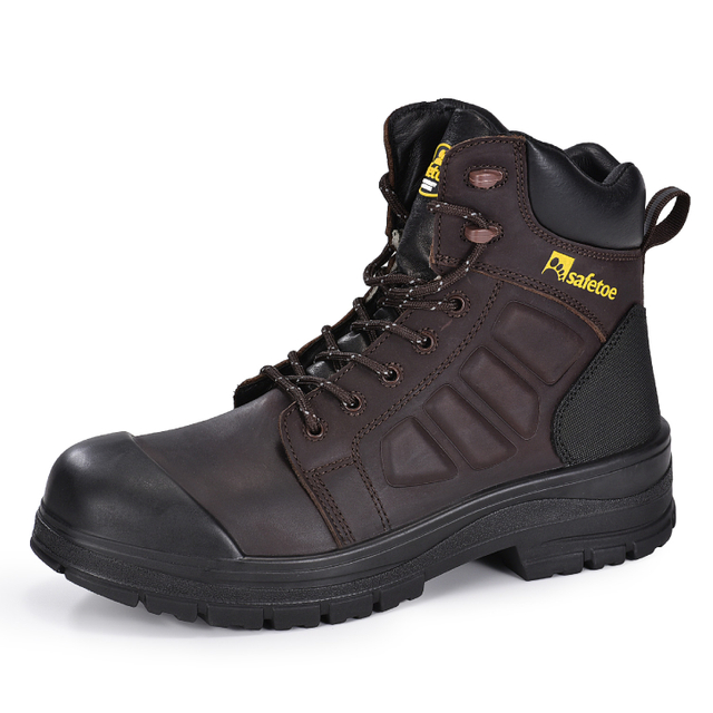 Botas de trabalho com cadarços de couro durável à prova d'água para mim M-8558