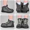 Botas femininas com biqueira de aço e melhores botas de trabalho de segurança para mulheres M-8516W camurça