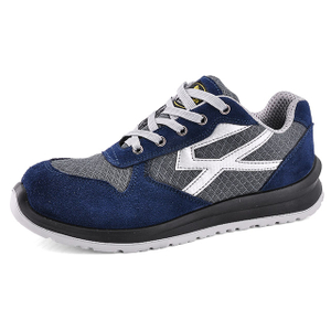 Sapatos de segurança de camurça respirável L-7328 azul