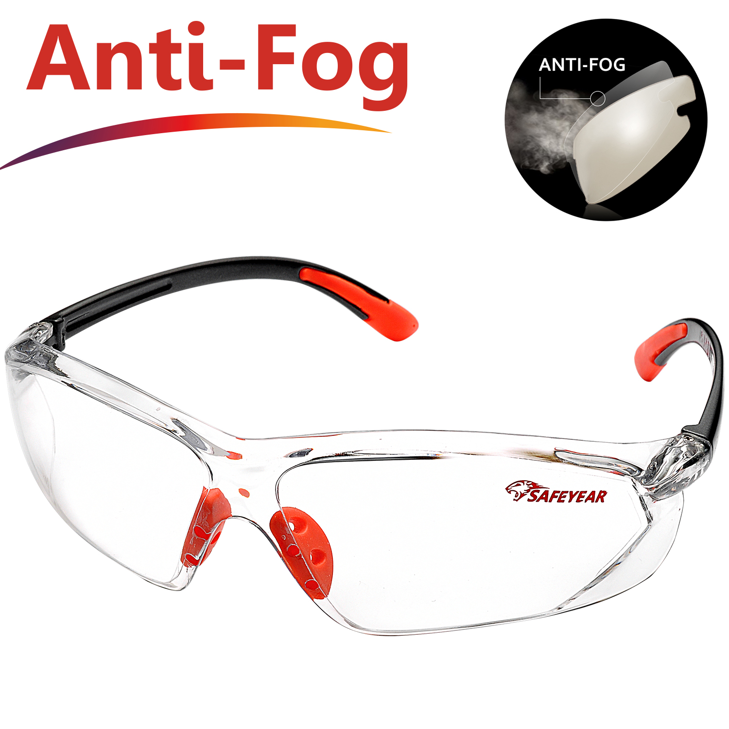 Óculos de segurança industrial transparentes prontos para uso SG003OR