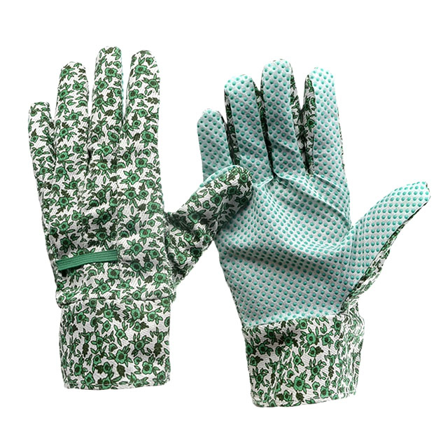 Luvas de trabalho de jardim pontilhadas de PVC FL-5533