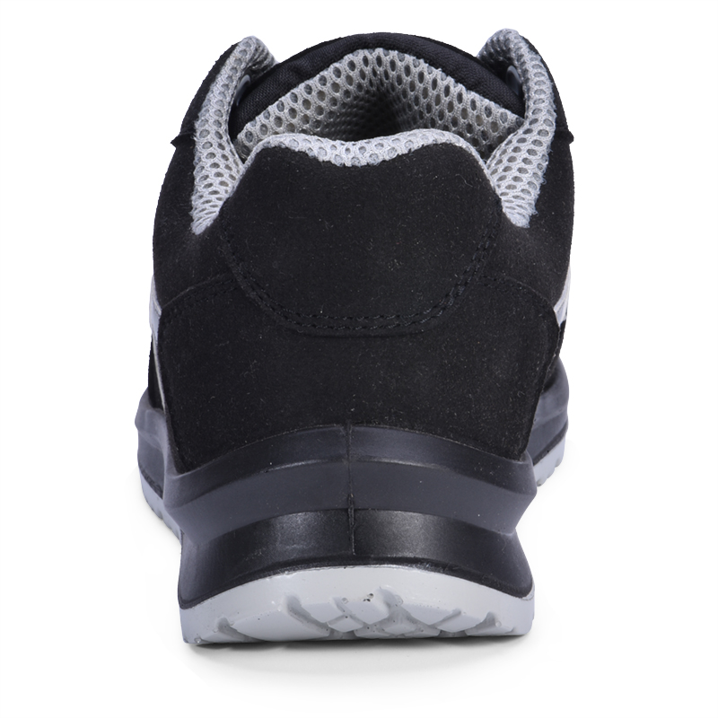 Sapatos de segurança de trabalho de couro de vaca L-7329 preto