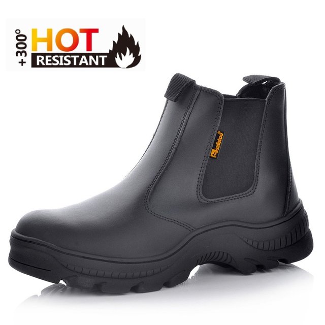 Botas masculinas de segurança para trabalho de mineração M-8025 borracha preta