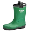 Botas de chuva forro de pele W-6037 verde baixo