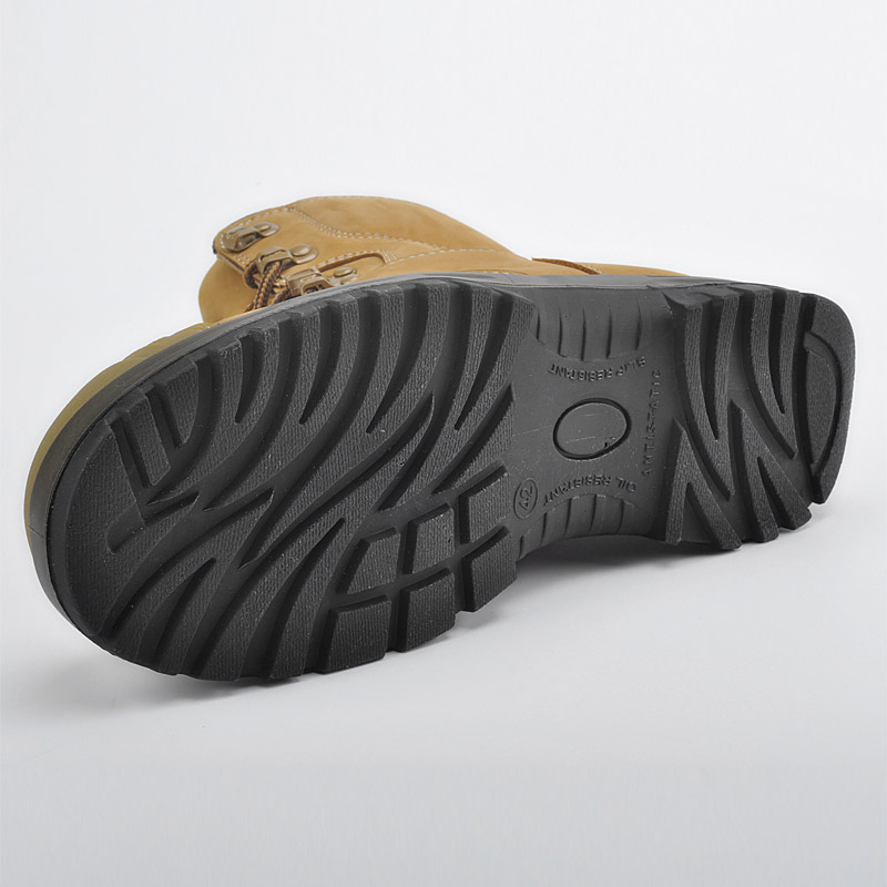 Botas de trabalho de segurança de couro industrial M-8364 marrom