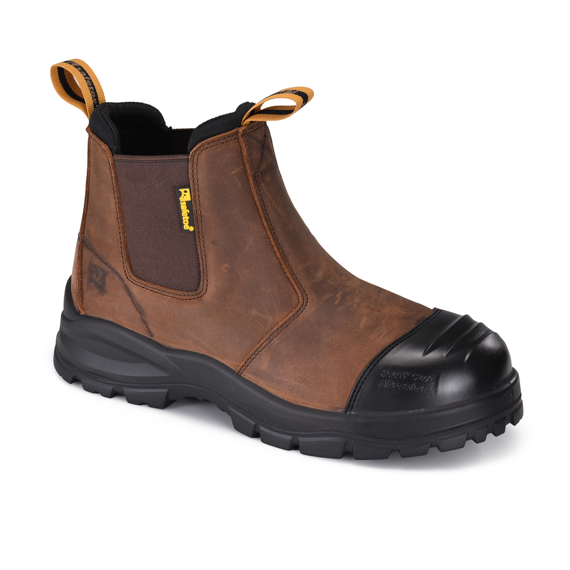 Botas de trabalho de mineração com biqueira de aço com punho de escada aprovadas M-8025NBLG