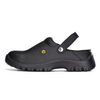 Sapatos de trabalho para cozinha com biqueira de aço para chef da indústria alimentícia CleanShield SB | L-7096BK