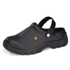 Sapatos de trabalho para cozinha com biqueira de aço para chef da indústria alimentícia CleanShield SB | L-7096BK