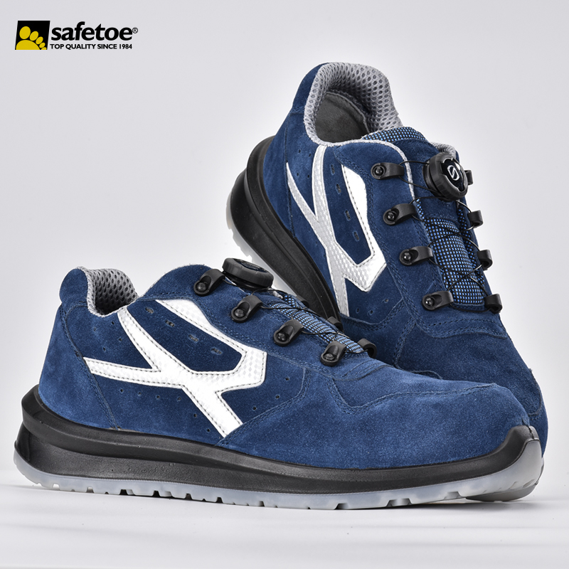 Sapatos de segurança esportivos sem metal com fechamento TLS L-7328