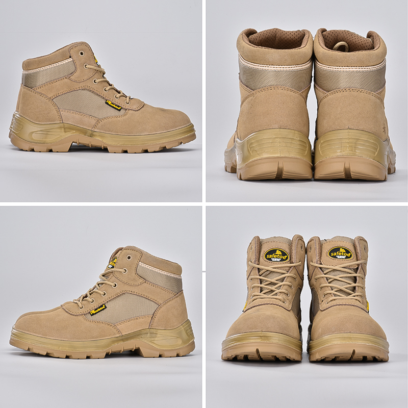 Botas de trabalho de segurança do exército M-8515 bege