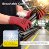 Luvas de trabalho resistentes revestidas de PU PN8003 FlexShield Work Red 