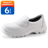 Sapatos de segurança de trabalho com bico composto branco para chef de cozinha