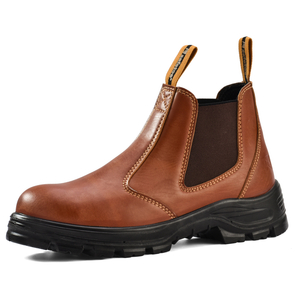 Botas de trabalho Chelsea de cor marrom M-8025 