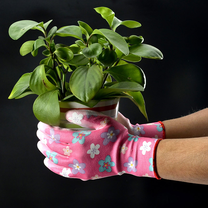 Luvas de trabalho de jardim revestidas de PU FL-PU2001EF2