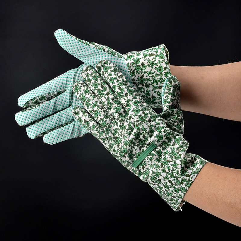 Luvas de trabalho de jardim pontilhadas de PVC FL-5533