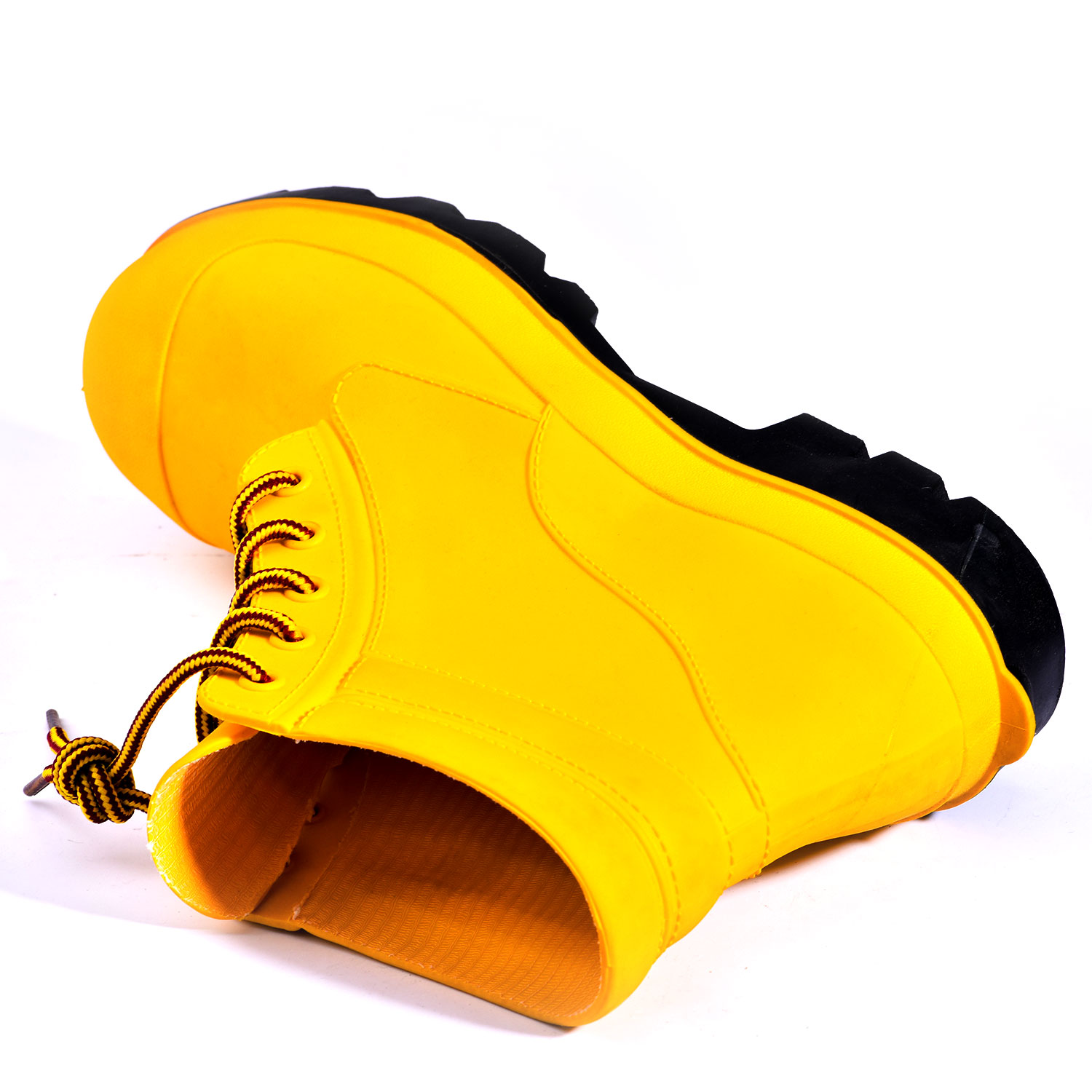 Botas de chuva com biqueira de aço W-6050 amarelo