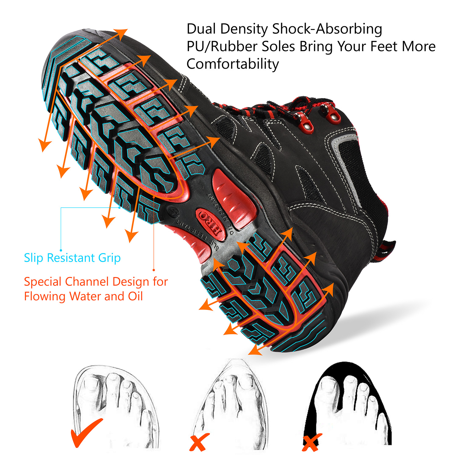 Botas de Trabalho de Segurança Aprovadas M-8350