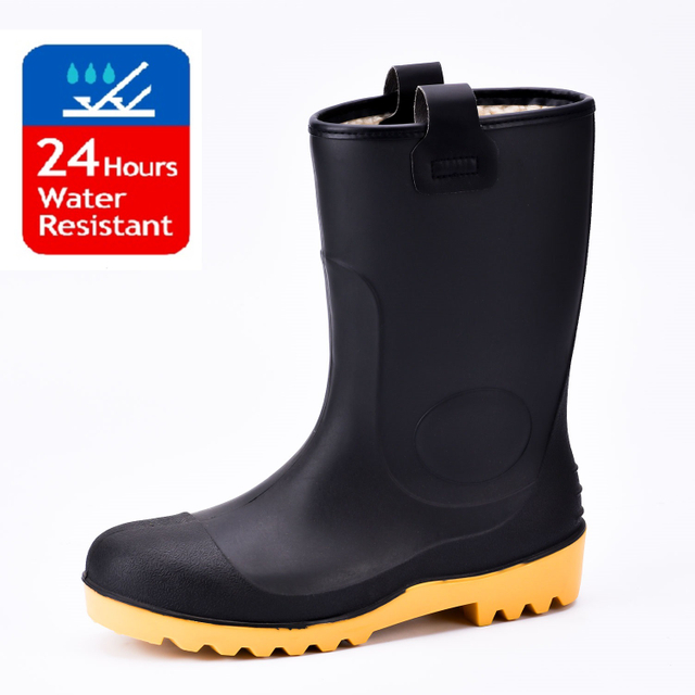 Botas de segurança Wellington pretas W-6037