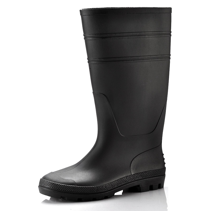 Botas de goma de chuva de PVC W-6036 Preto