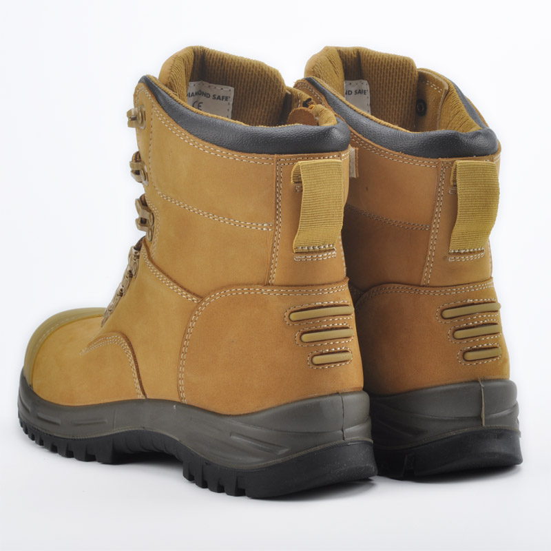 Botas de trabalho de segurança de couro industrial M-8364 marrom