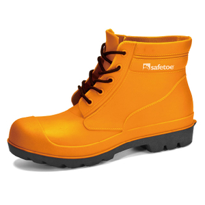 Botas de PVC com Biqueira de Aço W-6050 Laranja