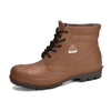 Botas de chuva baixas masculinas W-6050 Brown SteelGuarder