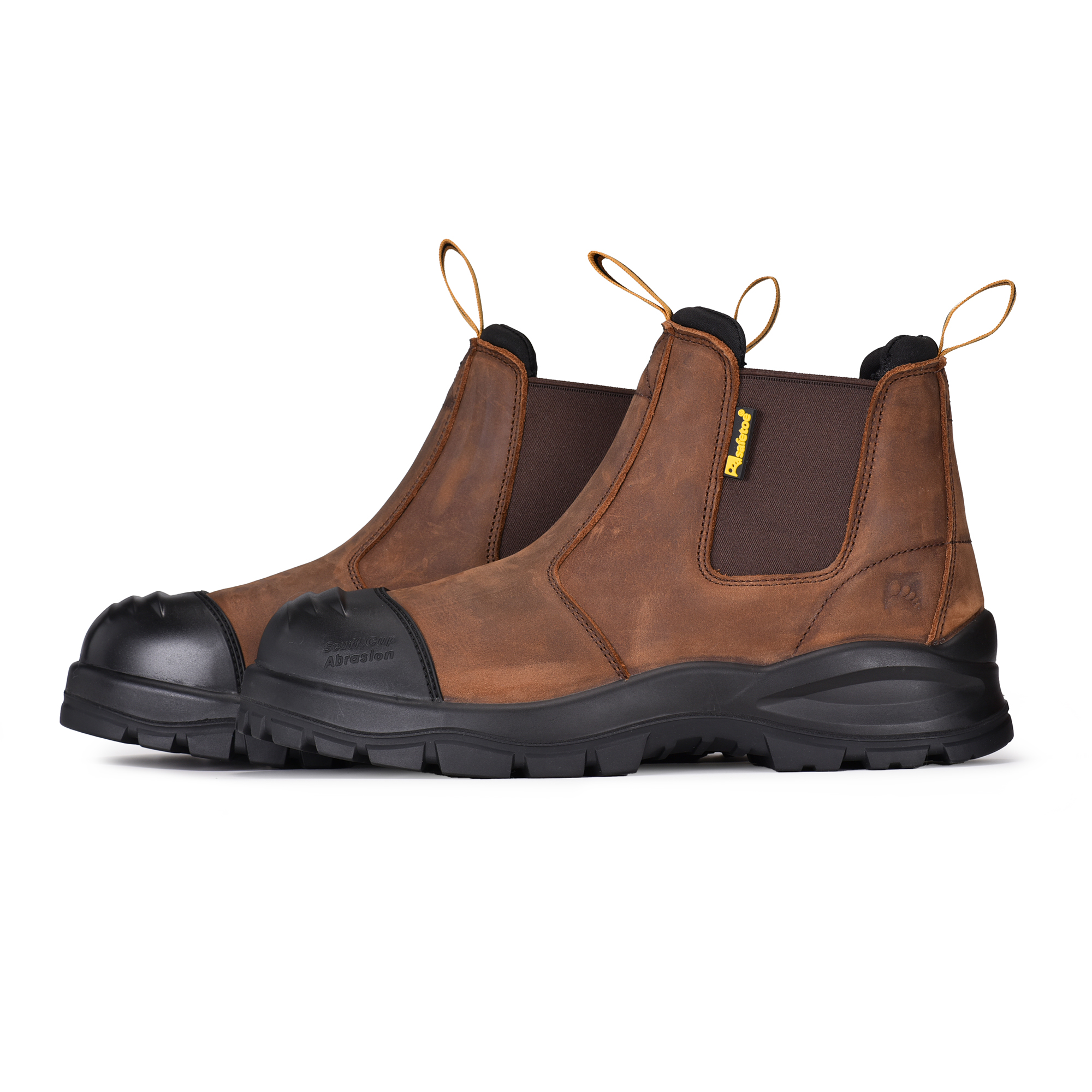 Botas de trabalho de mineração com biqueira de aço com punho de escada aprovadas M-8025NBLG