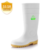 Botas de segurança em PVC branco - Botas de trabalho com biqueira de aço impermeável S5 W-6037