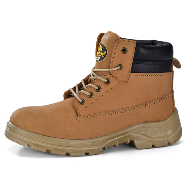 Botas de trabalho couro nobuck vaca biqueira de aço M-8173